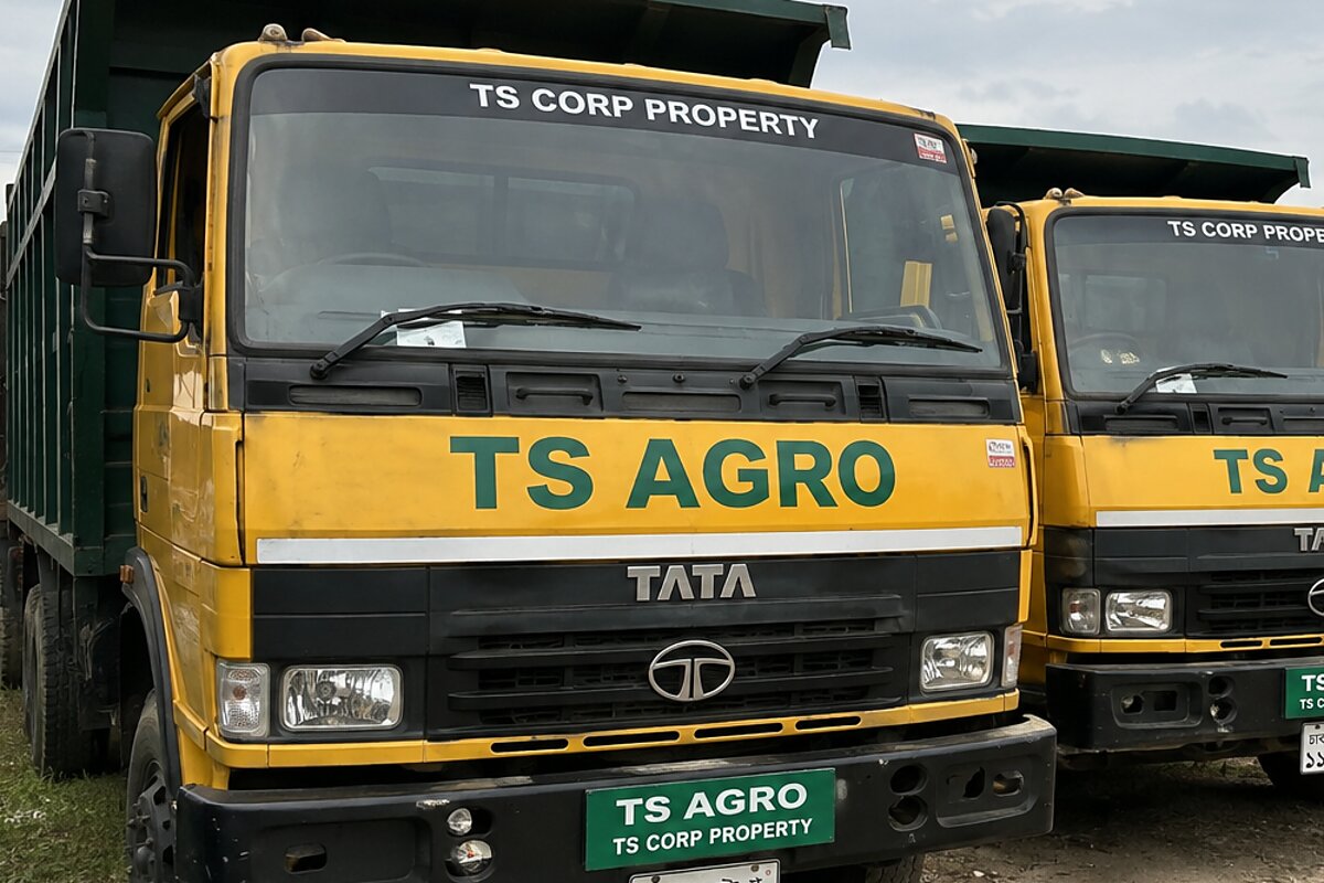 A TS Agro Tata tipper truck from the TS Corporation fleet