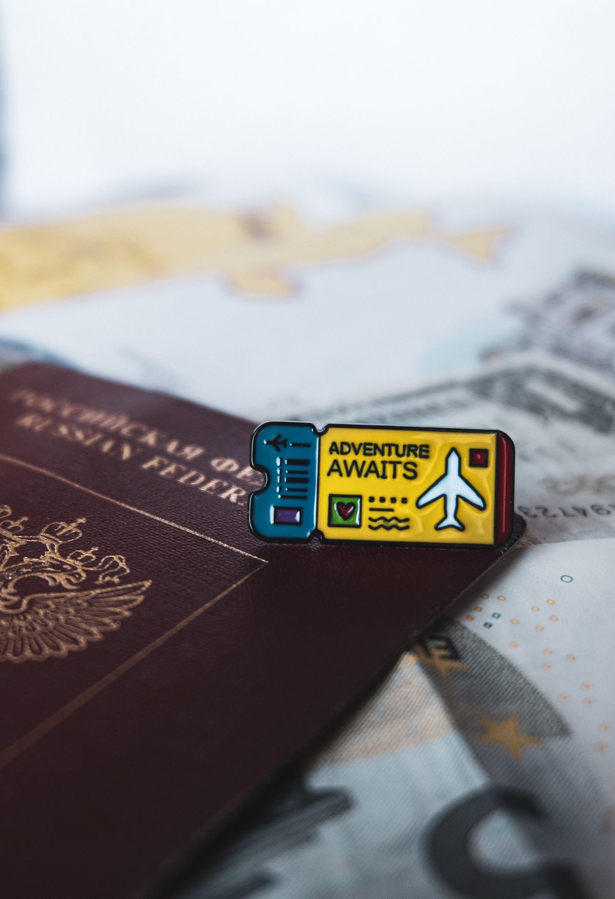 Passport and airline ticket
